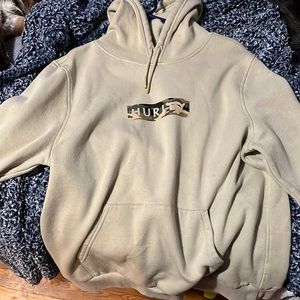 Green/brown (can’t really tell lol) Hurley hoodie